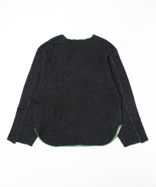 PONTI（ポンティ）の「PONTI Wool Jersey Reversible Long Sleeve（ニット/セーター・レディース・グレー/オフホワイト・FREE）」の3枚目の写真