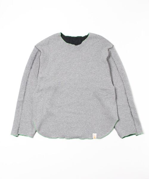PONTI（ポンティ）の「PONTI Wool Jersey Reversible Long Sleeve（ニット/セーター・レディース・グレー/オフホワイト・FREE）」の5枚目の写真