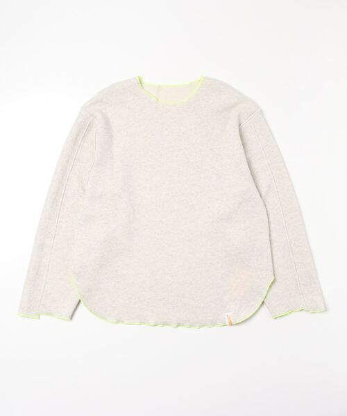 PONTI（ポンティ）の「PONTI Wool Jersey Reversible Long Sleeve（ニット/セーター・レディース・グレー/オフホワイト・FREE）」の4枚目の写真