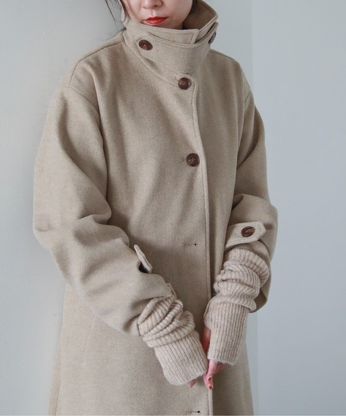 feepur（フェピュール）の「スタンドカラーロングコート（ステンカラー