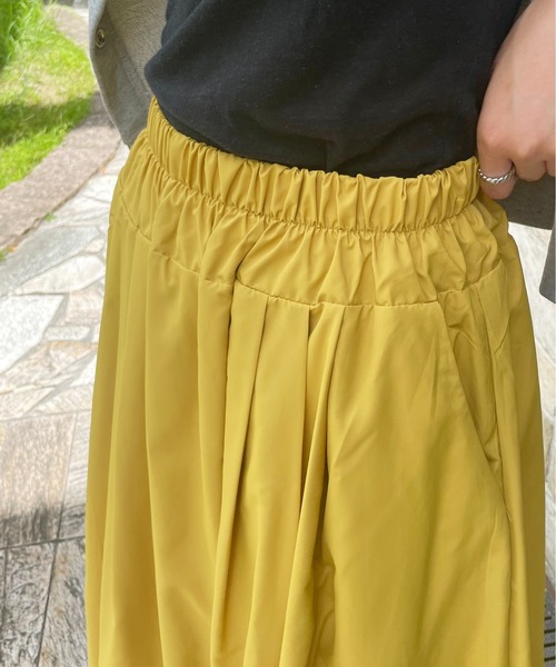 StyleSea（スタイルシー）の「ボリュームロングギャザーフレアスカート（スカート・レディース・アイボリー/サーモンピンク/レッド/イエロー/ラベンダー/グリーン/ライトブルー/ネイビー/ダークラベンダー/グレー/ブラック・FREE）」の19枚目の写真