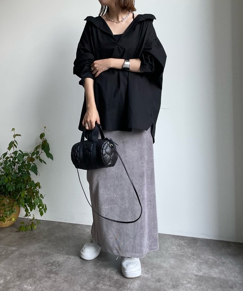 DouDou（ドゥドゥ）の「【WEB限定】ドラムキルティングバッグ（ショルダーバッグ・レディース・ブラック/カーキ・FREE）」の9枚目の写真