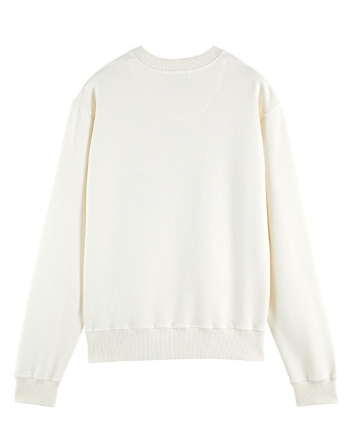SCOTCH&SODA（スコッチアンドソーダ）の「グラフィック クルーネック スウェット【167222】（スウェット・メンズ・オフホワイト/レッド・MEDIUM/LARGE/SMALL）」の12枚目の写真