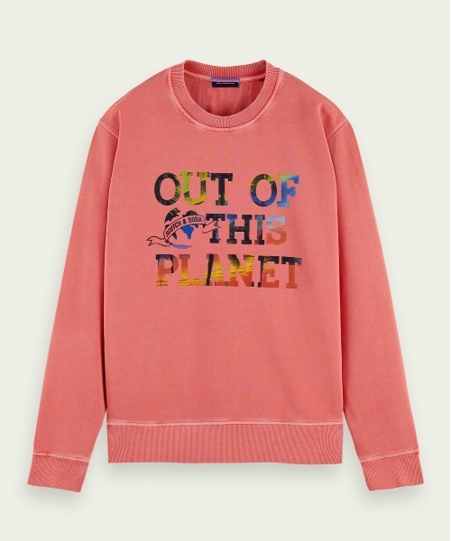 SCOTCH&SODA（スコッチアンドソーダ）の「グラフィック クルーネック スウェット【167222】（スウェット・メンズ・オフホワイト/レッド・MEDIUM/LARGE/SMALL）」の16枚目の写真
