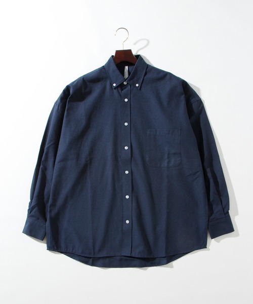 THISIS（ディスイズ）の「ビッグシルエット オックスシャツ レディース（シャツ/ブラウス・レディース・ホワイト/ブラック/ネイビー/グレー/イエロー/サックスブルー・MEDIUM/X-LARGE/LARGE）」の5枚目の写真