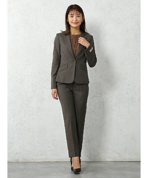 Perfect Suit FActory(パーフェクトスーツファクトリー)の「千鳥風フロントギャザーブラウス ブラウン/シロクロ(シャツ/ブラウス・レディース・ホワイト×ブラック/ブラウン系その他・M/L/S)」の19枚目の写真
