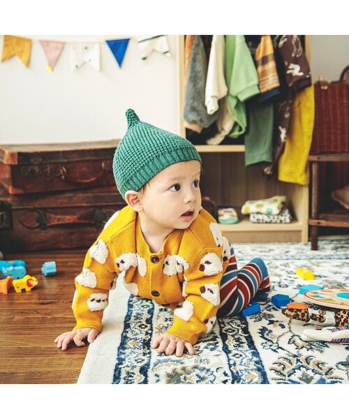 BREEZE（ブリーズ）の「アニマルサスペンダー付きタイツ（その他ベビーウェア・キッズ・ベージュ/ブルー/アイボリー/チャコール・80）」の16枚目の写真