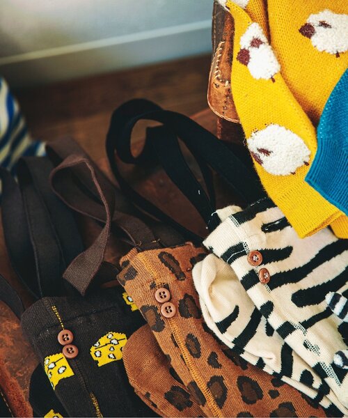 BREEZE（ブリーズ）の「アニマルサスペンダー付きタイツ（その他ベビーウェア・キッズ・ベージュ/ブルー/アイボリー/チャコール・80）」の9枚目の写真