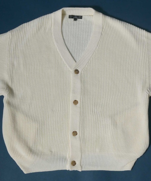 ANPAS(アンパス)の「High Bulked Yarn Half Cardigan Stitch Knit Cardigan/ハイバルキー 片畦編み ルーズニットカーディガン(カーディガン/ボレロ・メンズ・ブラック/ロイヤルブルー/ライトグレー/パープル/グリーン/マスタード/グレイッシュベージュ・L/M/LL)」の14枚目の写真