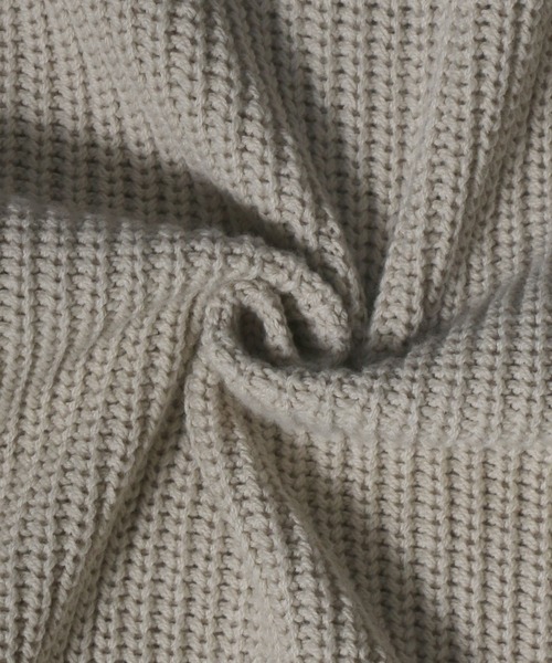 ANPAS(アンパス)の「High Bulked Yarn Half Cardigan Stitch Knit Cardigan/ハイバルキー 片畦編み ルーズニットカーディガン(カーディガン/ボレロ・メンズ・ブラック/ロイヤルブルー/ライトグレー/パープル/グリーン/マスタード/グレイッシュベージュ・L/M/LL)」の21枚目の写真