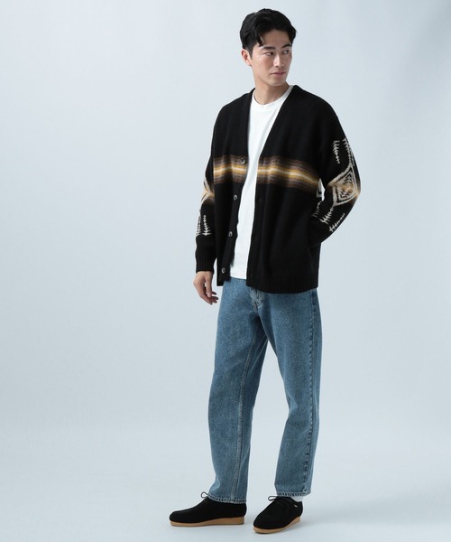 PENDLETON(ペンドルトン)の「【PENDLETON】JACQUARD KNIT CARDIGAN EX(カーディガン/ボレロ・メンズ・ブラック/ネイビー/アイボリー・MEDIUM/LARGE)」の4枚目の写真