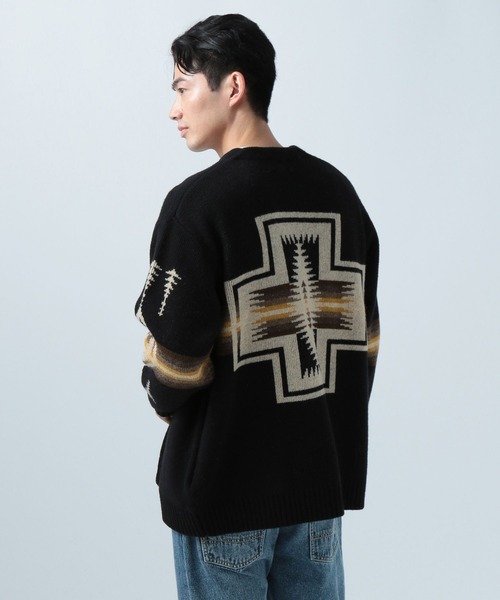 PENDLETON(ペンドルトン)の「【PENDLETON】JACQUARD KNIT CARDIGAN EX(カーディガン/ボレロ・メンズ・ブラック/ネイビー/アイボリー・MEDIUM/LARGE)」の7枚目の写真