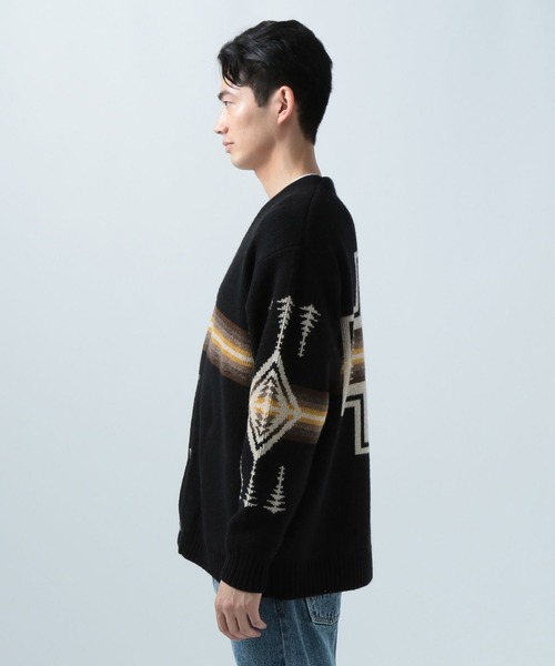 PENDLETON(ペンドルトン)の「【PENDLETON】JACQUARD KNIT CARDIGAN EX(カーディガン/ボレロ・メンズ・ブラック/ネイビー/アイボリー・MEDIUM/LARGE)」の12枚目の写真
