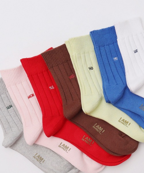 I am I in fact...（アイアムアイインファクト）の「WEEKLY SOX 2022（ソックス/靴下・レディース・グレー/ブルー/ホワイト/ブラウン/レッド/ピンク/グリーン・FREE）」の18枚目の写真