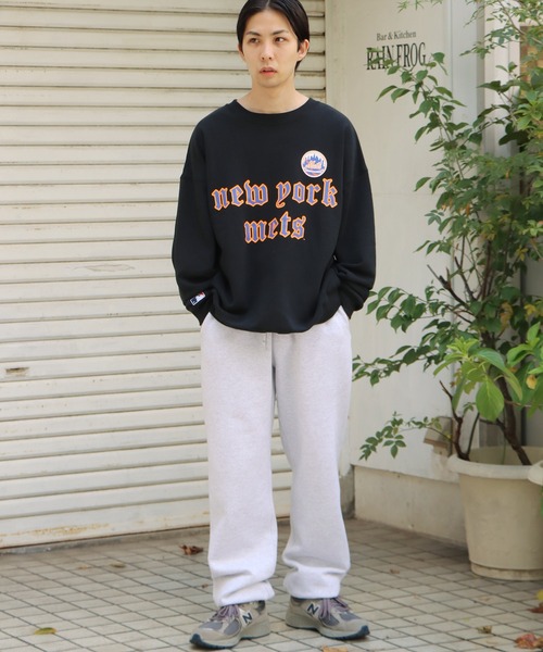 MUNSINGWEAR(マンシングウェア)の「Munsingwear/マンシングウェア MLBXPenguin sweat-tshirt MLBコラボスウェット プリントTシャツ ロゴ(スウェット・メンズ・ブラック/ブルー/ネイビー/グレー・L/M/XL)」の21枚目の写真