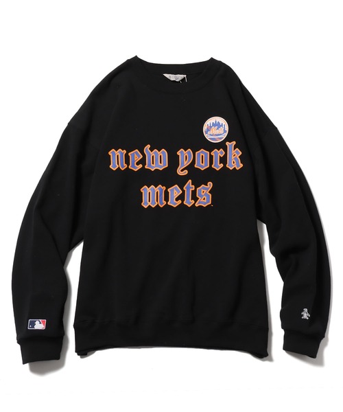 MUNSINGWEAR(マンシングウェア)の「Munsingwear/マンシングウェア MLBXPenguin sweat-tshirt MLBコラボスウェット プリントTシャツ ロゴ(スウェット・メンズ・ブラック/ブルー/ネイビー/グレー・L/M/XL)」の5枚目の写真