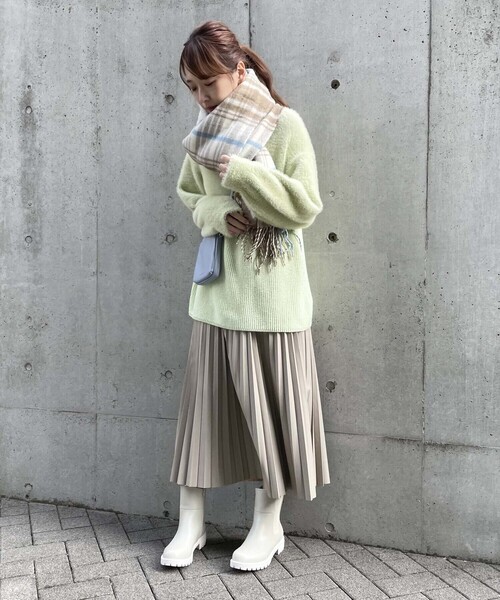 COMME CA ISM(コムサイズム)の「シャギー ニットプルオーバー(ニット/セーター・レディース・イエロー×グリーン/チャコール/ブラウン・MEDIUM/LARGE)」の20枚目の写真