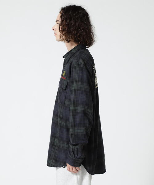 AVIREX(アヴィレックス)の「L/S CHECK SHIRT USMC / チェック シャツ USMC / AVIREX/ アヴィレックス(シャツ/ブラウス・メンズ・ベージュ/ネイビー/オレンジ・M/L/2XL/XL)」の16枚目の写真