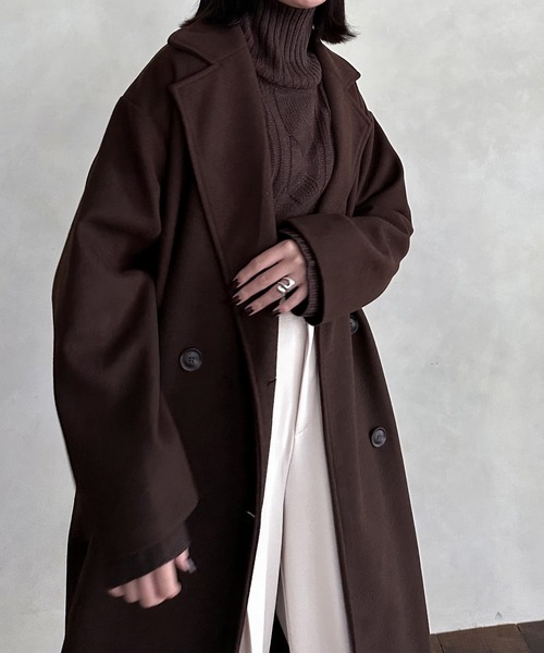 hellam（へラム）の「バックボリュームコート（その他アウター・レディース・ブラック/アイボリー/モカ/杢グレー/グリーン/ブラウン・FREE）」の5枚目の写真