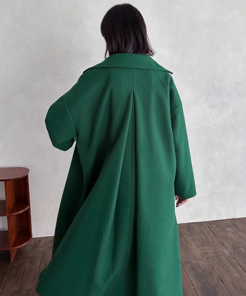 hellam（へラム）の「バックボリュームコート（その他アウター・レディース・ブラック/アイボリー/モカ/杢グレー/グリーン/ブラウン・FREE）」の6枚目の写真