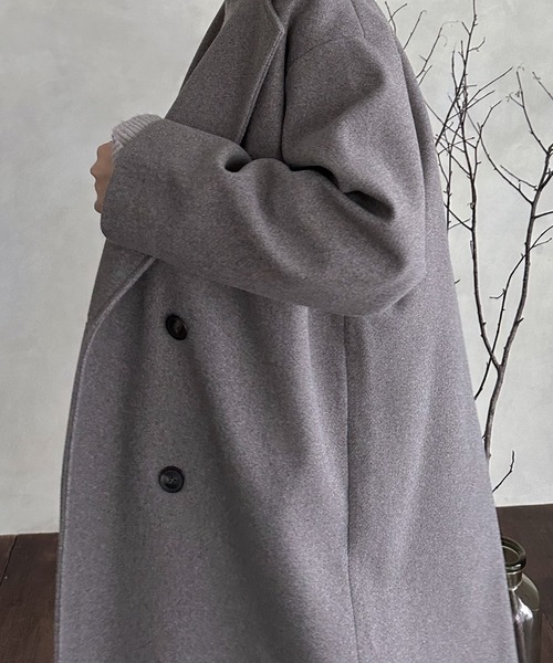 hellam（へラム）の「バックボリュームコート（その他アウター・レディース・ブラック/アイボリー/モカ/杢グレー/グリーン/ブラウン・FREE）」の12枚目の写真