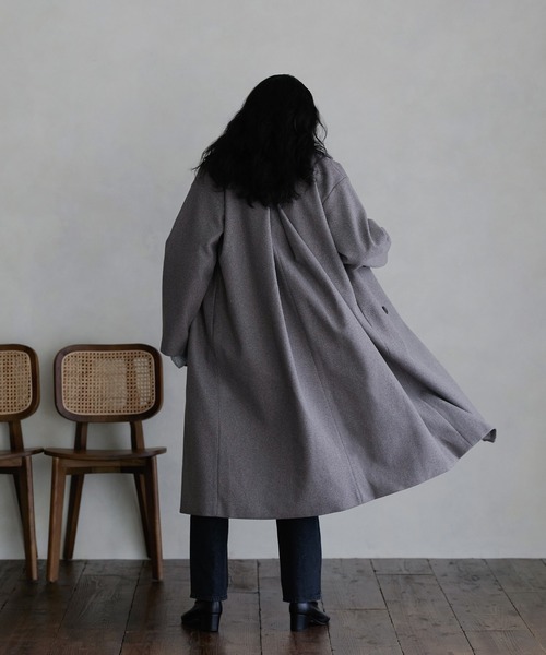 hellam（へラム）の「バックボリュームコート（その他アウター・レディース・ブラック/アイボリー/モカ/杢グレー/グリーン/ブラウン・FREE）」の9枚目の写真