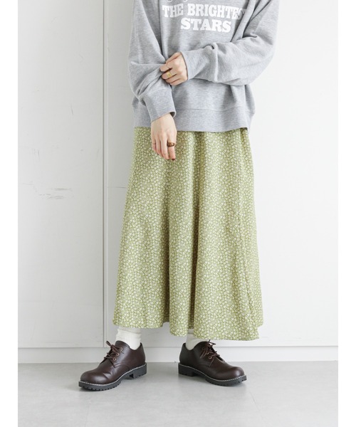 ehka sopo(エヘカソポ)の「花柄しぼしぼマーメイドスカート(スカート・レディース・ブラック/ブラウン/グリーン・フリ-)」の1枚目の写真