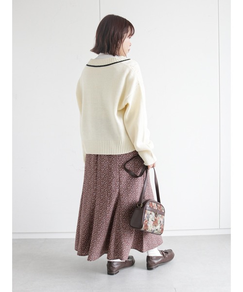 ehka sopo(エヘカソポ)の「花柄しぼしぼマーメイドスカート(スカート・レディース・ブラック/ブラウン/グリーン・フリ-)」の19枚目の写真