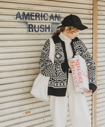 forksy. | 【forksy.】オーバーサイズジップカウチンニットカーディガン(カーディガン/ボレロ)