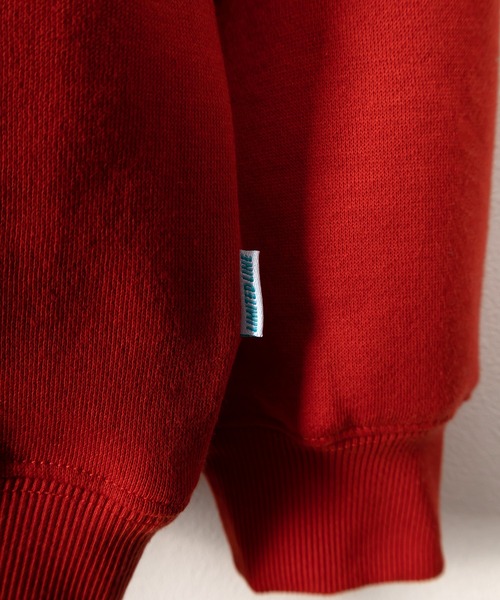 SlashDate(スラッシュデイト)の「PETTYWOLFサガラロゴ刺繍スウェット/オーバーサイズ/裏起毛/ユニセックス(スウェット・レディース・ホワイト/レッド/グリーン/ネイビー/アッシュグレー・M/L/XL)」の9枚目の写真