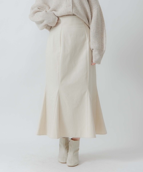 flower(フラワー)の「カームパピヨンスカート(スカート・レディース・アイボリー/ブラウン・FREE)」の1枚目の写真