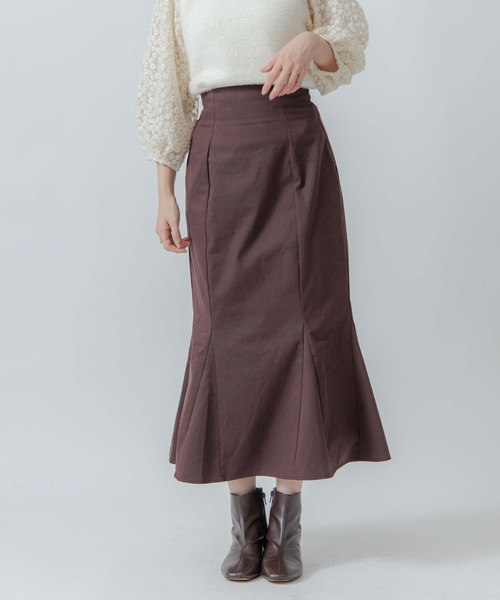 flower(フラワー)の「カームパピヨンスカート(スカート・レディース・アイボリー/ブラウン・FREE)」の10枚目の写真