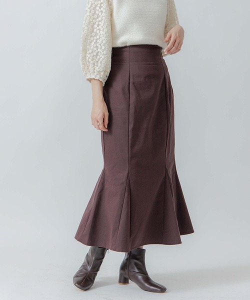 flower(フラワー)の「カームパピヨンスカート(スカート・レディース・アイボリー/ブラウン・FREE)」の15枚目の写真