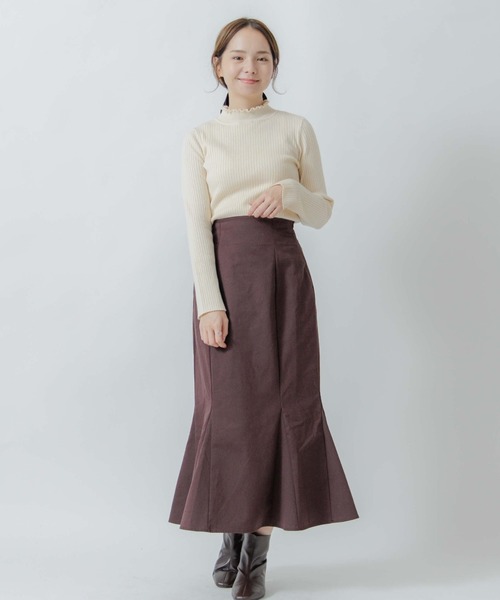 flower(フラワー)の「カームパピヨンスカート(スカート・レディース・アイボリー/ブラウン・FREE)」の20枚目の写真