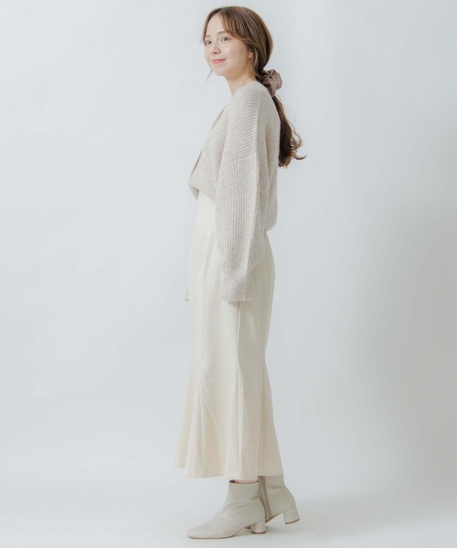 flower(フラワー)の「カームパピヨンスカート(スカート・レディース・アイボリー/ブラウン・FREE)」の5枚目の写真