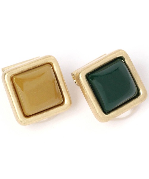 LEPSIM（レプシィム）の「ヴィンテージ風クリップ　174252（イヤリング・レディース・レッド/グリーン/イエロー・ONE SIZE）」の7枚目の写真