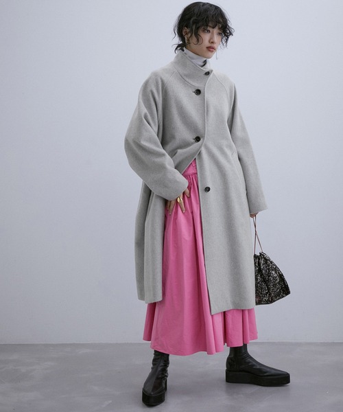 ADAM ET ROPE'（アダムエロペ）の「ウールスタンドカラーコート