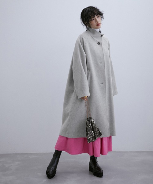 ADAM ET ROPE'（アダムエロペ）の「ウールスタンドカラーコート