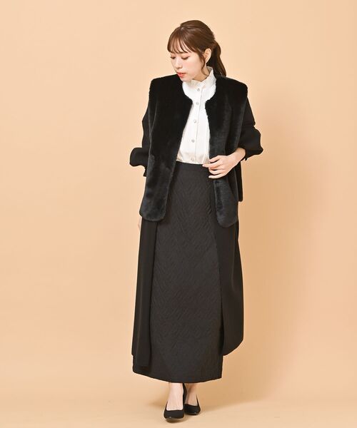 rps（アールピーエス）の「フェイクファーベストxロングコートSET  