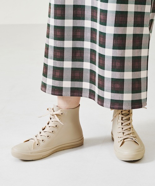 ORiental TRaffic(オリエンタルトラフィック)の「ハイカットレインスニーカー/R-0016(レインシューズ・レディース・ベージュ/カーキ/ブラック・M/S/L/LL)」の20枚目の写真