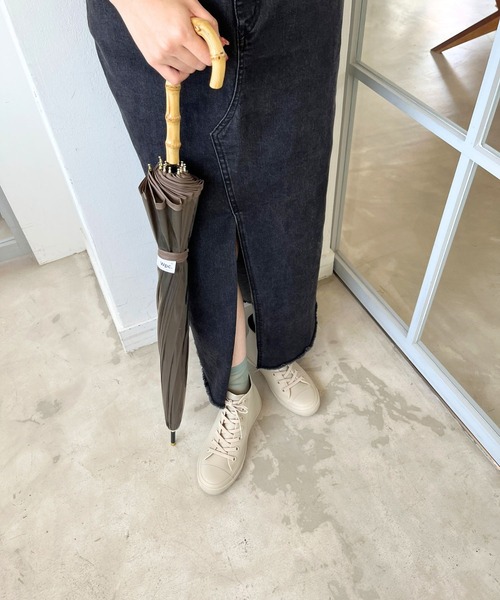 ORiental TRaffic(オリエンタルトラフィック)の「ハイカットレインスニーカー/R-0016(レインシューズ・レディース・ベージュ/カーキ/ブラック・M/S/L/LL)」の5枚目の写真