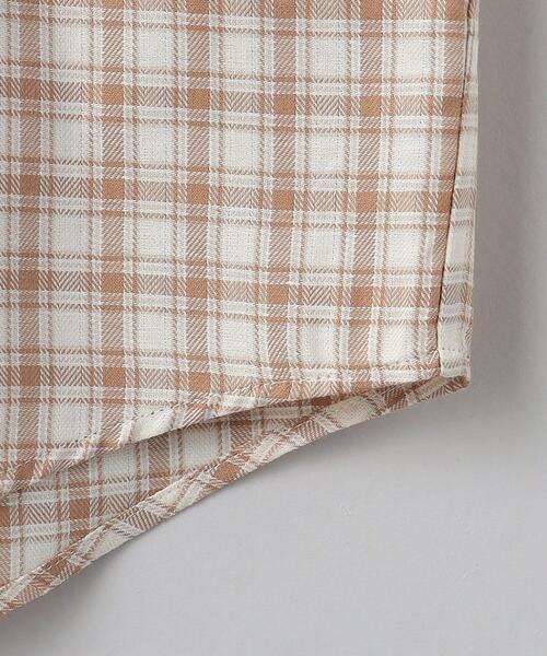 6（ロク）の「＜6(ROKU)＞COTTON CHECK CROPPED BD SHIRT/シャツ