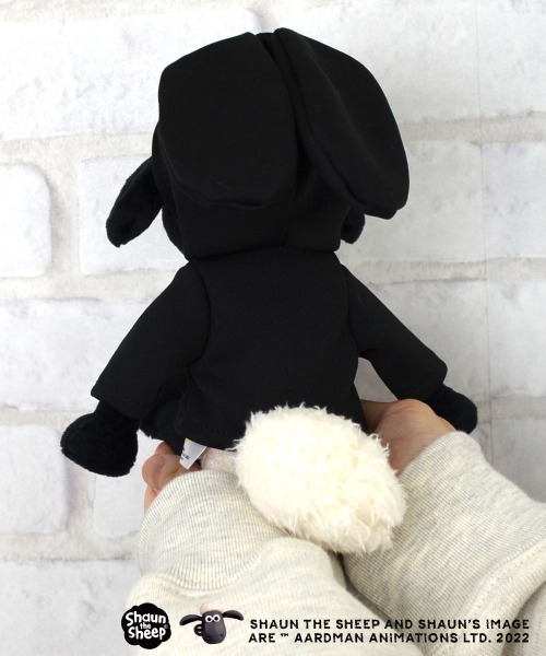 ひつじのショーン(ヒツジノショーン)の「NICI/ひつじのショーン ショーン ぬいぐるみ 25㎝/ラビットブラックパーカー(おもちゃ・レディース・ホワイト・ONE SIZE)」の5枚目の写真