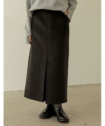 Re:EDIT | [低身長/高身長サイズ有]ウールタッチ起毛ナロースカート(スカート)