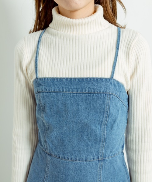 OLIVE des OLIVE（オリーブデオリーブ）の「バックレースアップミニキャミワンピース（ワンピース・レディース・ワンウォッシュ/ケミカルウォッシュ・FREE）」の20枚目の写真