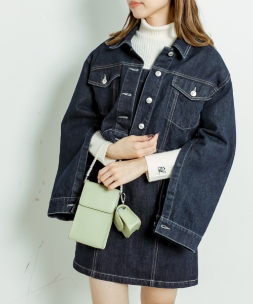 OLIVE des OLIVE（オリーブデオリーブ）の「バックレースアップミニキャミワンピース（ワンピース・レディース・ワンウォッシュ/ケミカルウォッシュ・FREE）」の6枚目の写真