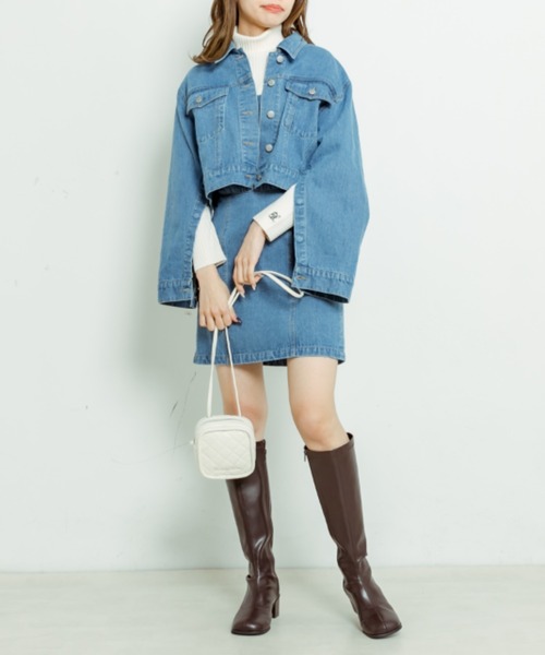 OLIVE des OLIVE（オリーブデオリーブ）の「バックレースアップミニキャミワンピース（ワンピース・レディース・ワンウォッシュ/ケミカルウォッシュ・FREE）」の13枚目の写真