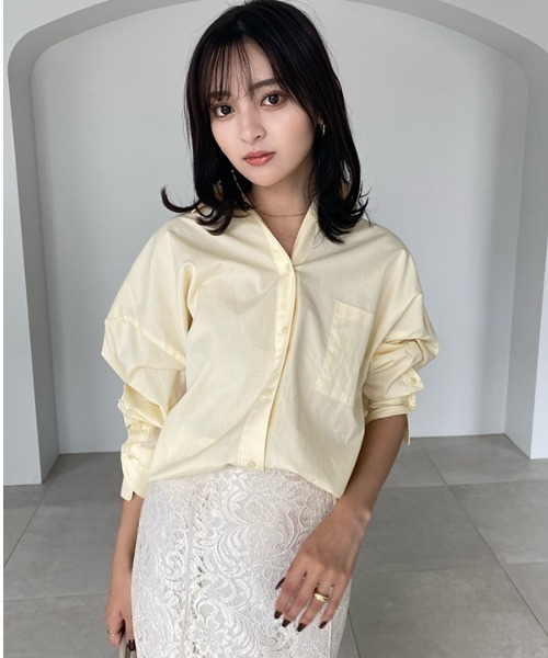 anuans（アニュアンス）の「スタンダードシャツ（シャツ/ブラウス・レディース・イエロー/グリーン系その他/ホワイト/ピンク/ネイビー/サックスブルー・FREE）」の11枚目の写真