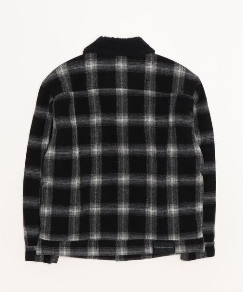 Calvin Klein Jeans(カルヴァンクラインジーンズ)の「Calvin Klein Jeans(カルバン クライン ジーンズ)CHECK SHERPA TRUCKER(その他アウター・メンズ・ブラック・S/L/M)」の2枚目の写真