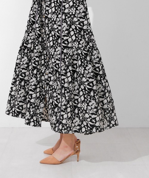 Bou Jeloud（ブージュルード）の「プリントパイピングワンピース（ワンピース・レディース・ブラック/ベージュ・38）」の9枚目の写真